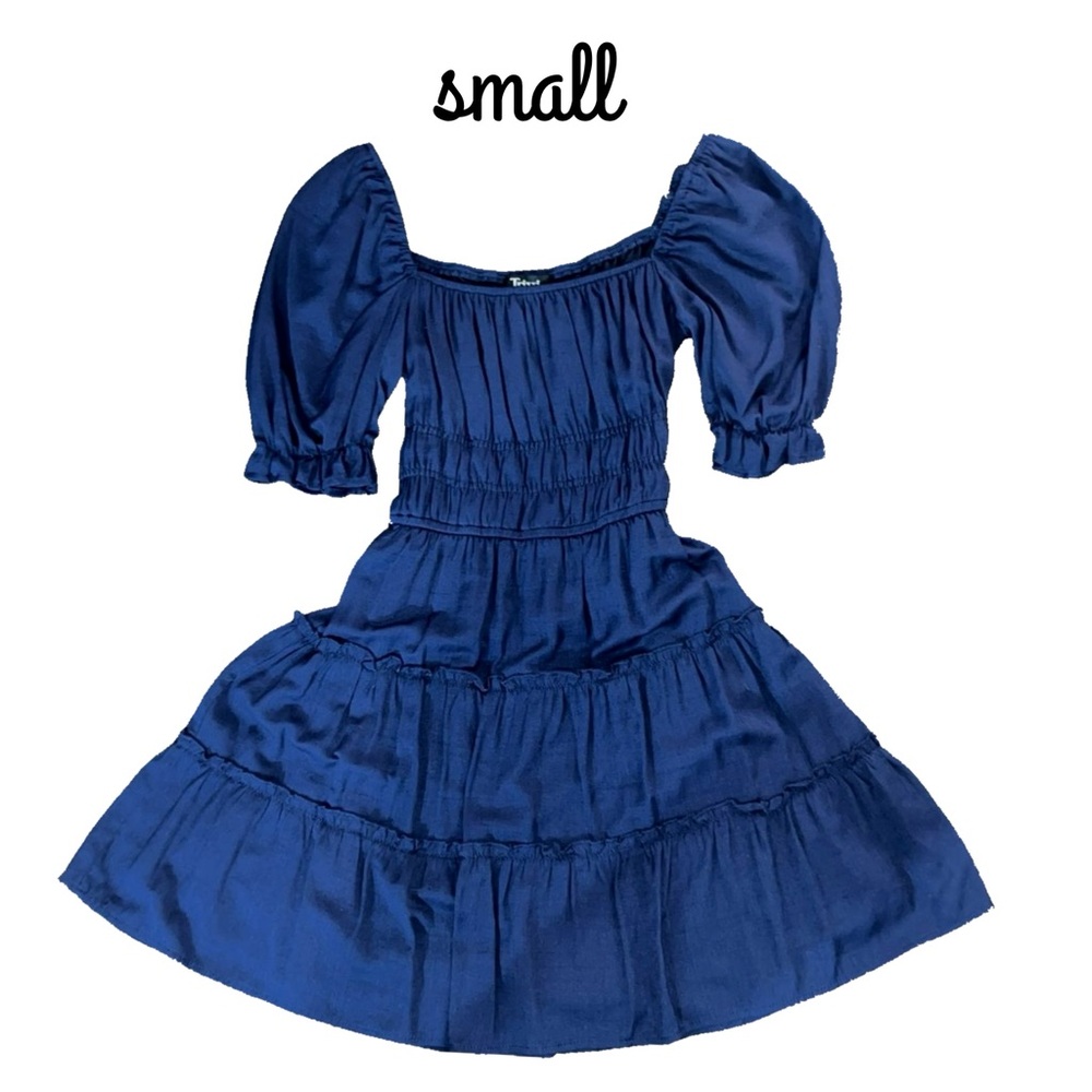 Francesca’s Sailor Smocked Puff Sleeve Mini Dress (NWOT)